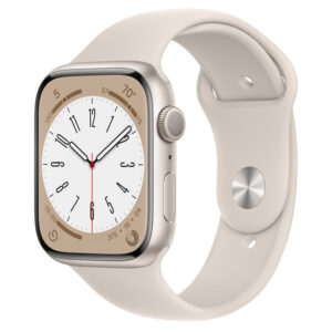 Apple Watch Series 8 Starlight Aluminum Case with Sport Band 45mm GPS – NEW