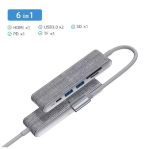Cáp chuyển Hagibis 6 in 1 Dual USB-C Hub – CA02 (605488)