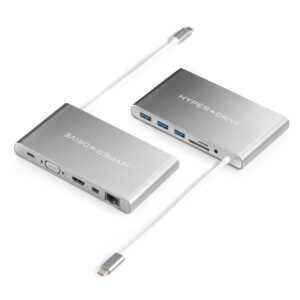 Cáp chuyển HyperDrive 11 in 1 Type-C to HDMI/VGA/LAN/USB-C/USB 3.0/SD/TF/Mini Displayport/jack 3.5mm