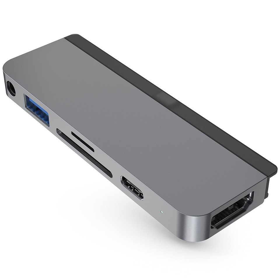 Cáp chuyển HyperDrive 6 in 1 Type-C to HDMI/USB 3.0/USB-C/SD/TF/jack 3.5mm (HD319B)