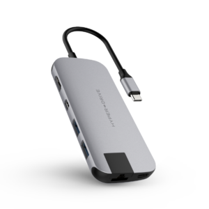 Cáp chuyển Hyperdrive 8 in 1 Type-C to HDMI/LAN/USB-C/USB 3.1/Mini Displayport/SD/TF (HD247B)
