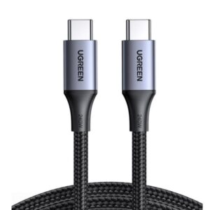 Cáp Ugreen USB Type-C to Type-C dài 2M bọc dù hỗ trợ PD 240W (90440)
