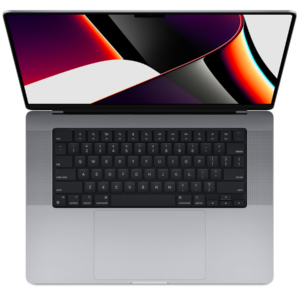 Alternative view of MacBook Pro 2021 16 inch Apple M1 PRO 10-Core CPU 16-core GPU 16GB RAM 1TB SSD – Like New